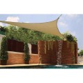 Πανί σκίασης 350x350x350cm τριγωνικό διάτρητο σε μπεζ χρώμα