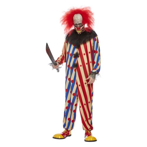Στολή Creepy Clown ολόσωμη φόρμα αντρική