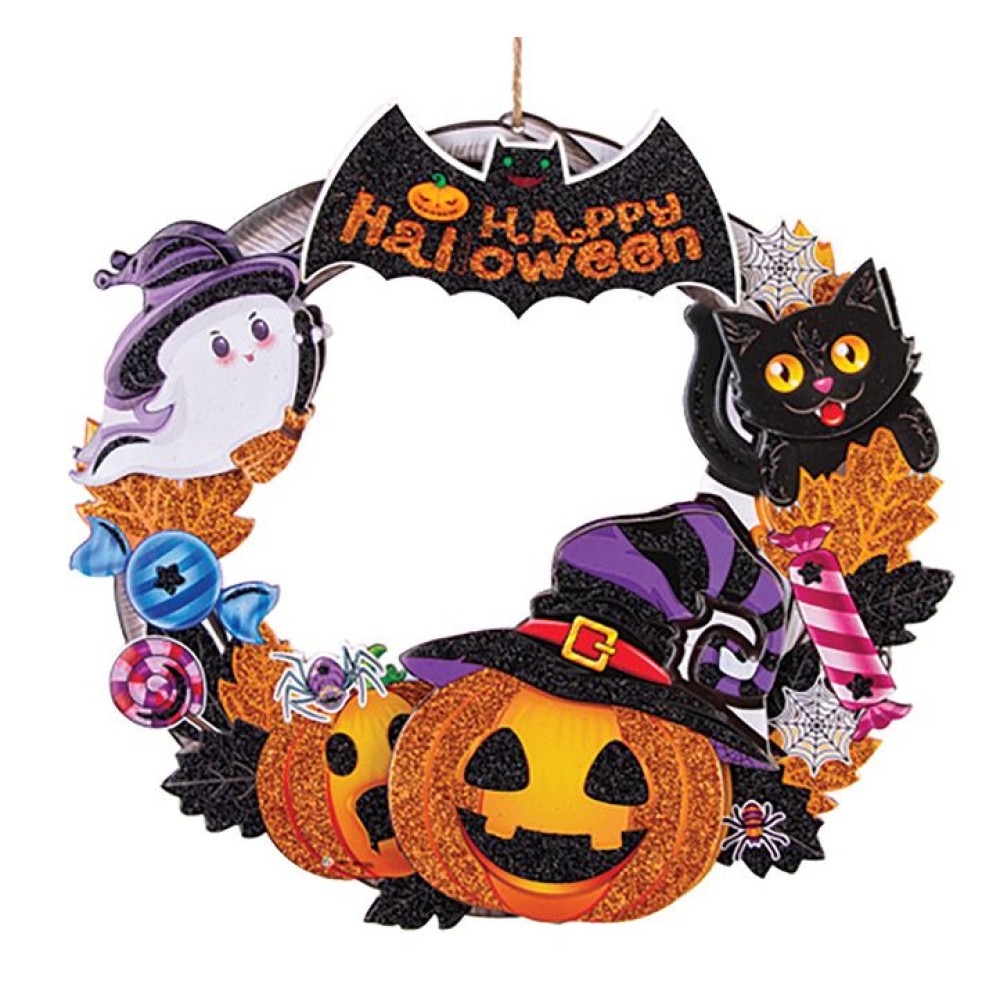 Διακοσμητικά Στεφάνια Halloween 3D 4σχέδια Διακοσμητικά Στεφάνια Halloween 3D 4σχέδια