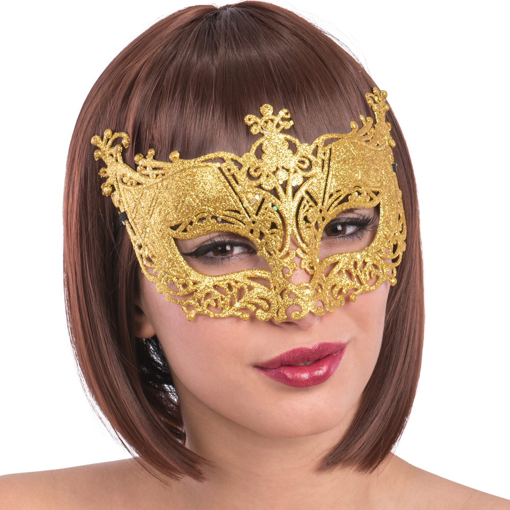 Μάσκα Ματιών Χρυσή με Glitter Μάσκα Ματιών Χρυσή με Glitter