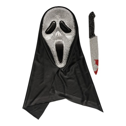 Σετ Μάσκα Scream & Μαχαίρι Με Στρασάκια