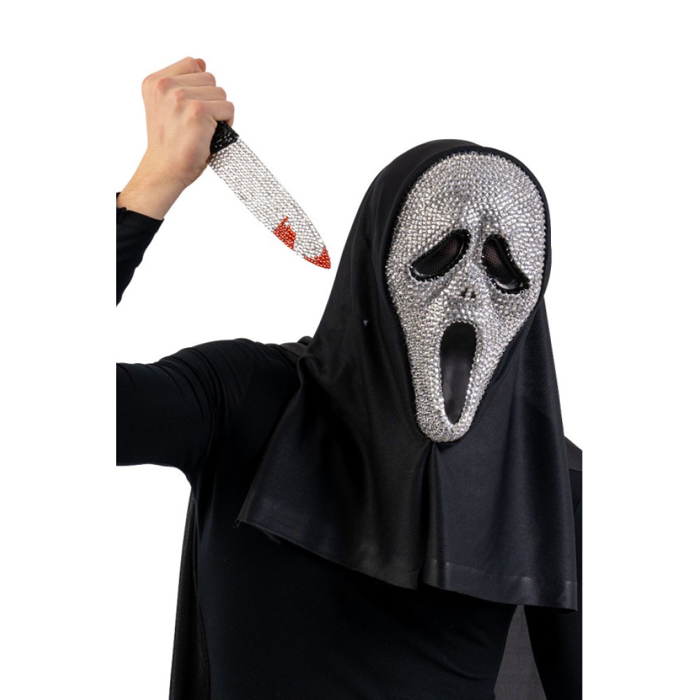 Σετ Μάσκα Scream & Μαχαίρι Με Στρασάκια Σετ Μάσκα Scream & Μαχαίρι Με Στρασάκια