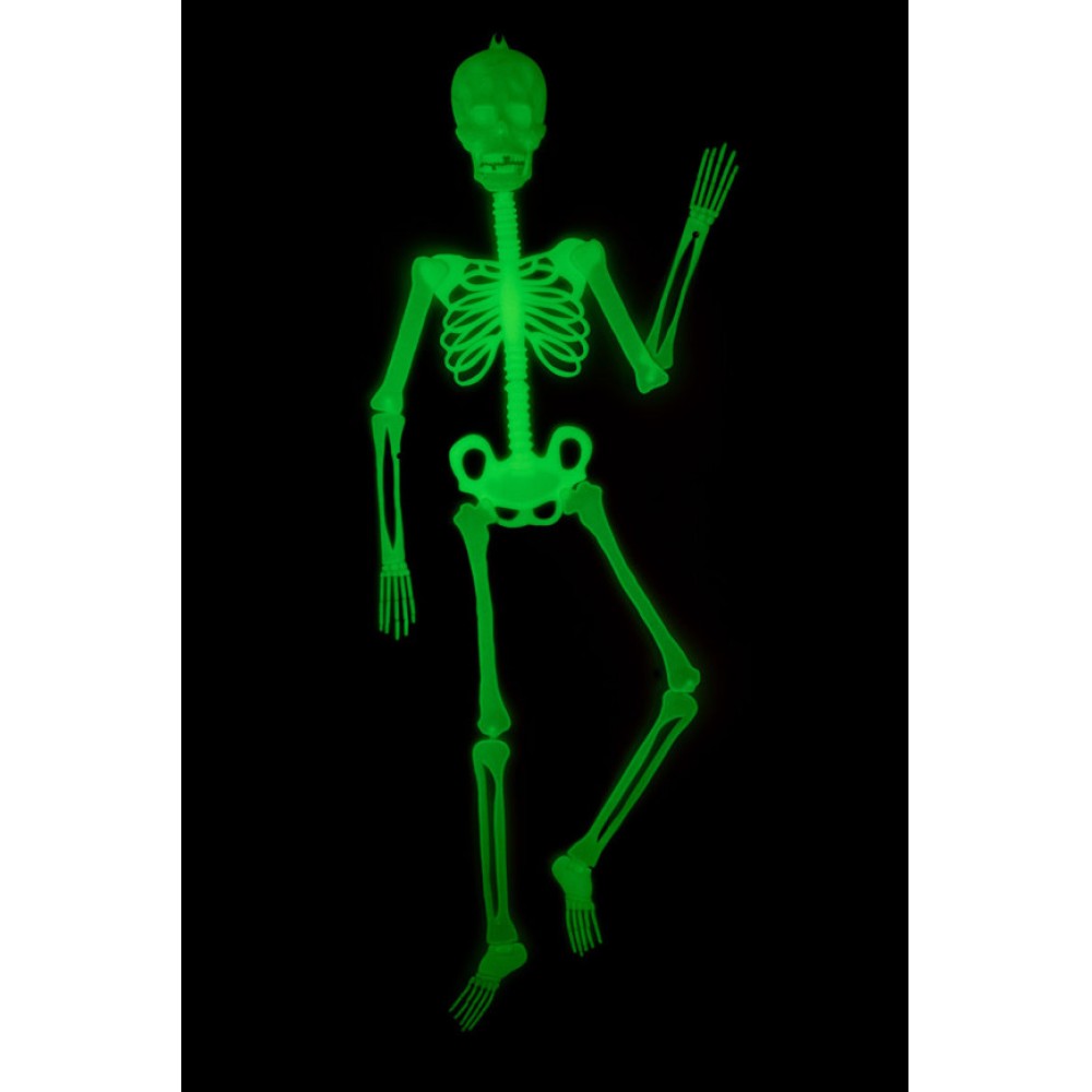 Κρεμαστός Πλακέ Διακοσμητικός Σκελετός Halloween Φωσφορίζων Κρεμαστός Πλακέ Διακοσμητικός Σκελετός Halloween Φωσφορίζων