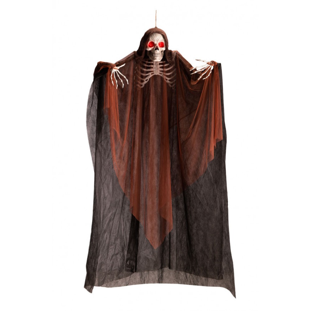 Κρεμαστός Διακοσμητικός Σκελετός Halloween Με Πέπλο Και Φως Κρεμαστός Διακοσμητικός Σκελετός Halloween Με Πέπλο Και Φως