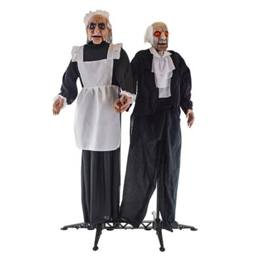Διακοσμητικο Halloween Twin Housekeepers Με Φως & Ήχο 135cm Διακοσμητικο Halloween Twin Housekeepers Με Φως & Ήχο 135cm