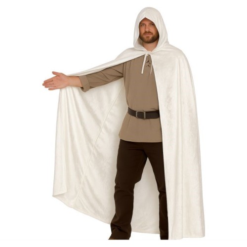 Στολή Κάπα Ενηλίκων Λευκή Unisex 130cm Στολή Κάπα Ενηλίκων Λευκή Unisex 130cm
