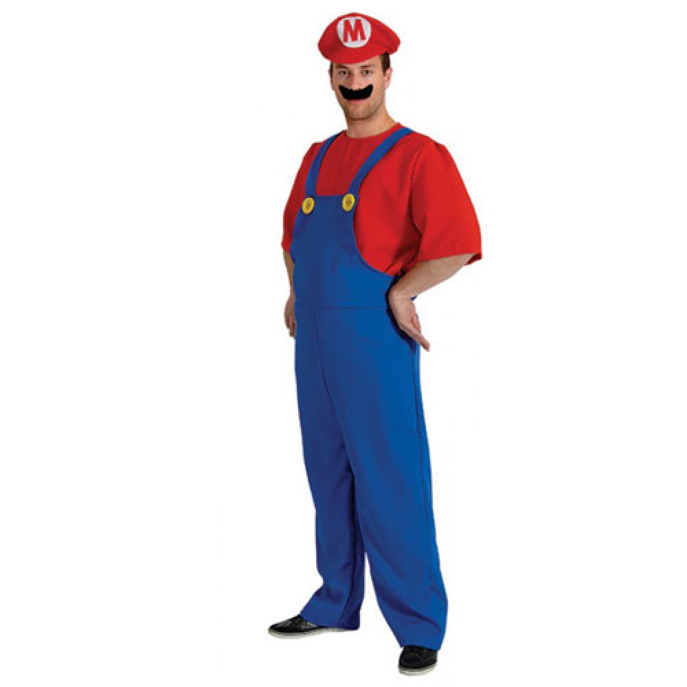 Supermario αποκριάτικη στολή υδραυλικού για ενήλικες