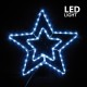 Φωτιζόμενο διπλό αστέρι Led λευκό 56cm με πρόγραμμα